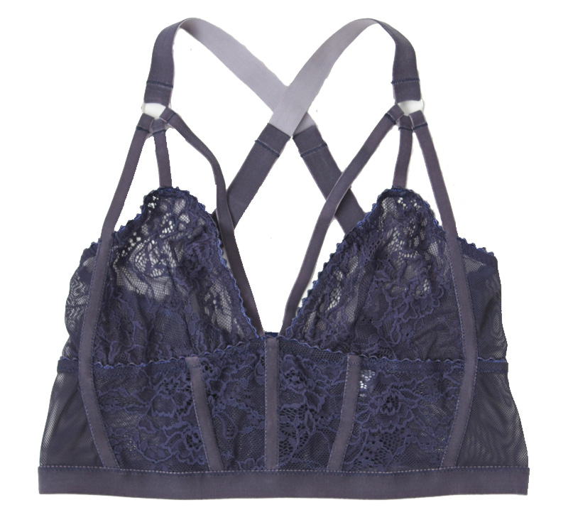 SABEL LONGLINE BRA CHARCOAL