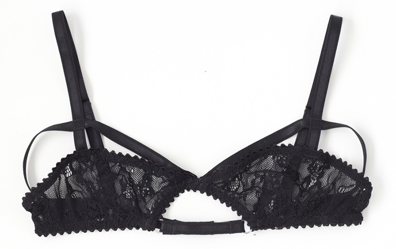 LUX CUT OUT BRA BLACK