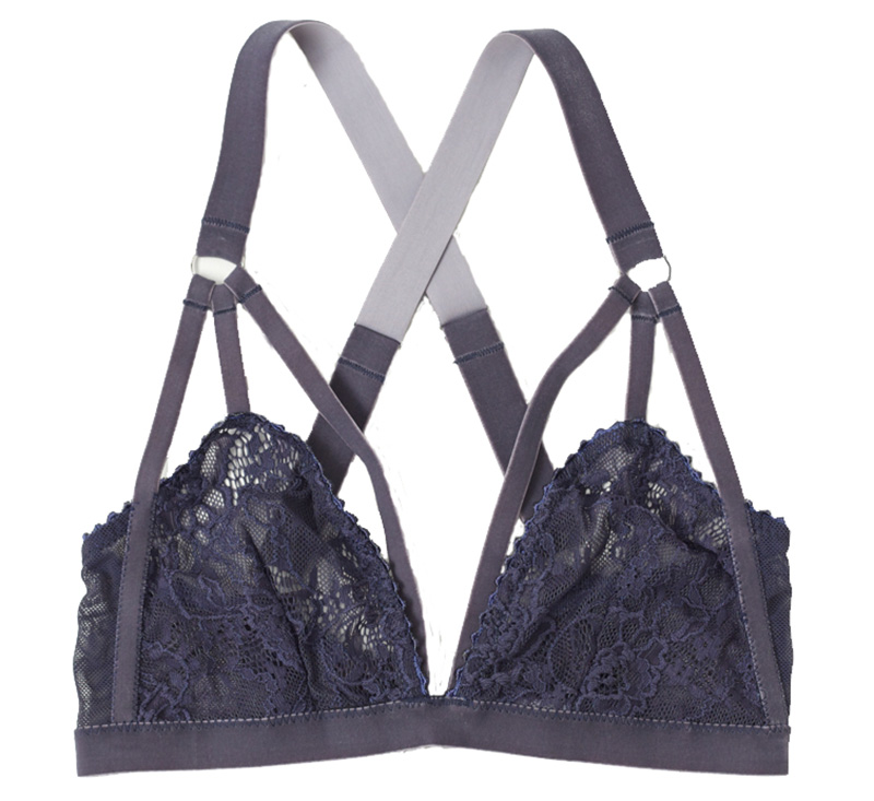 SABEL CUT OUT BRA CHARCOAL