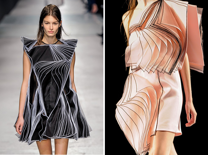 Christopher Kane's fall 2014 origami