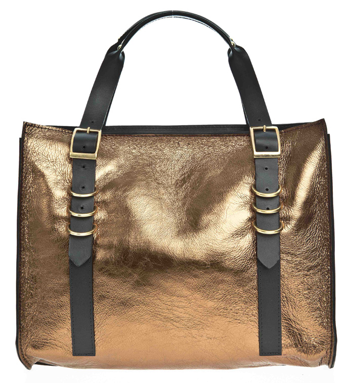 Danielle Foster Finn bag in bronze leather £440 at BENGTfashion.com