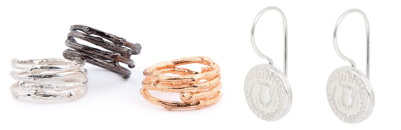 I Love a Lassie - Birds Nest collection - Wide Twig Rings