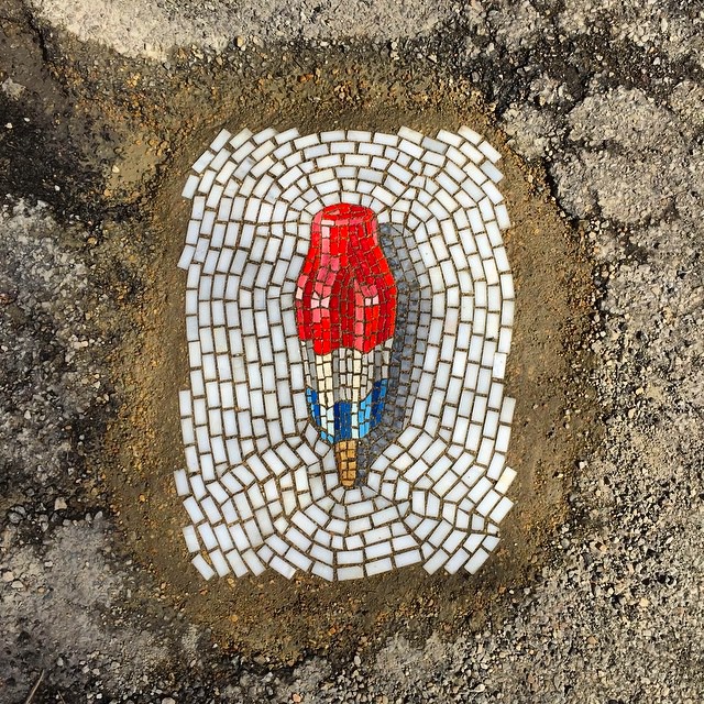 Street-mosaic-pothole-ice-cream-jim-bachor-1