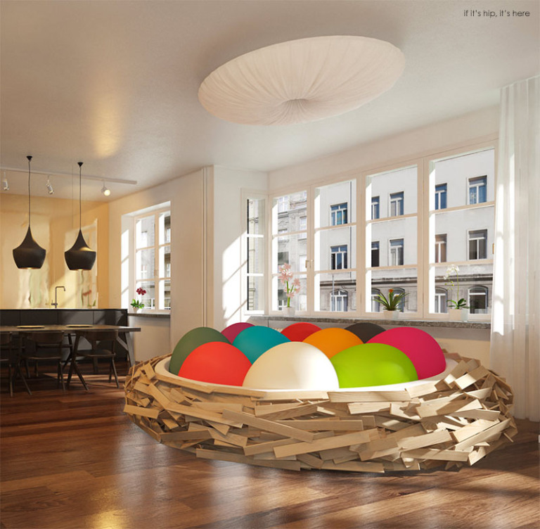 Birdsnest-with-solid-colored-egg-poufs-IIHIH